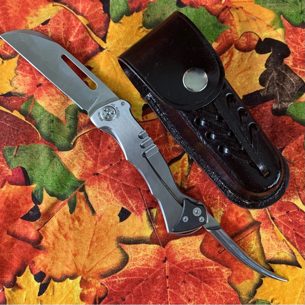 A. G. Russell Mariner, Riggers, Sailors’ Knife with Marlin Spike and Sheath